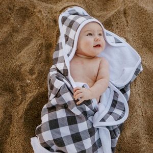 Premium knit Cooper pearl hooded towel